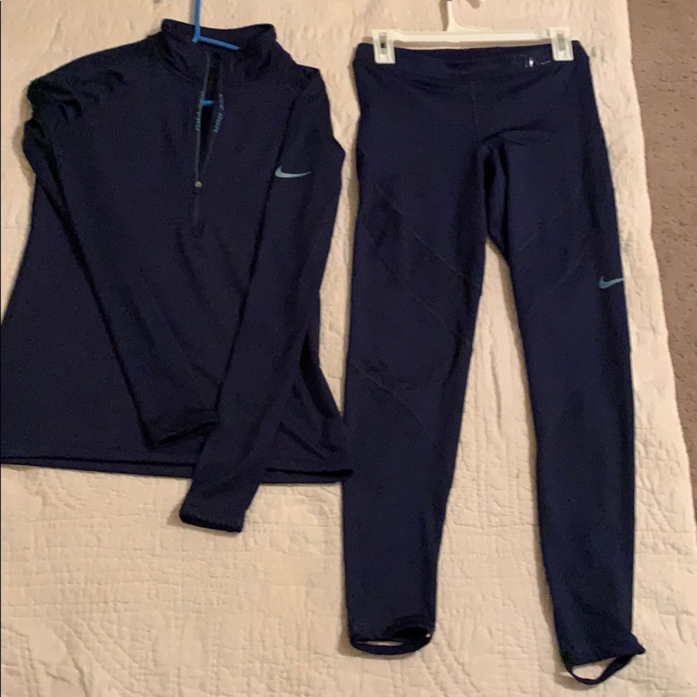 SOLD!! Nike hyper warm leggings & jacket